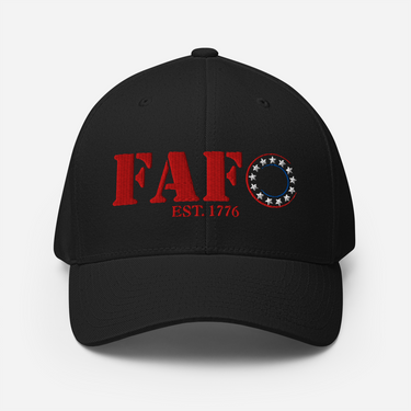 Close-Up of Double Embroidered FAFO Twill Cap